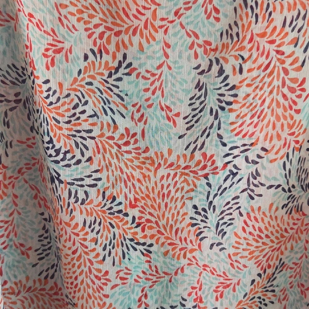 Fever Multicolor Leaf Pattern Top - Picture 3 of 5